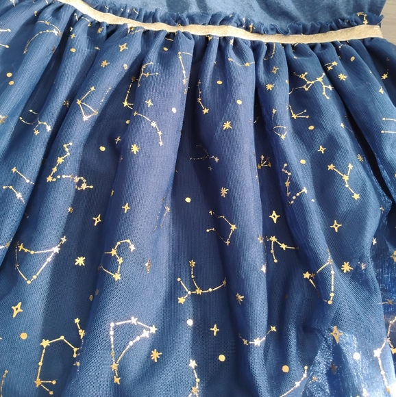 Blue Starry outer space kids Dress - Picture 2 of 3